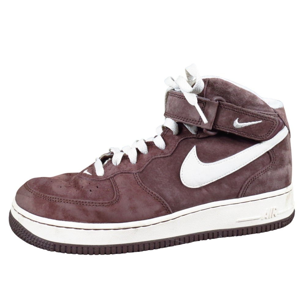 Nike Air Force 1 Mid '07 QS Chocolate Men Athletic Shoe Size 8.5 Brown Suede